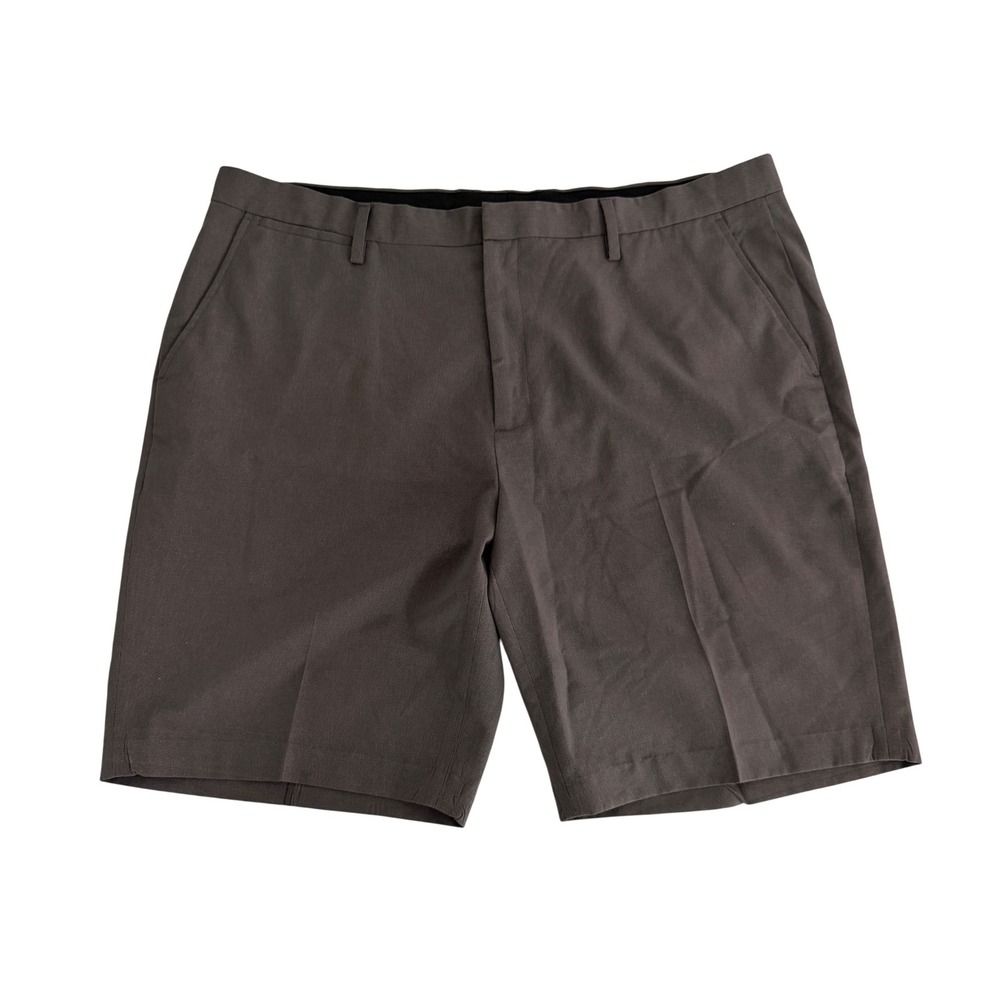 Saks Fifth Avenue Mens 38 Gray FlatFront Dress Golf Shorts Charcoal Lightweight